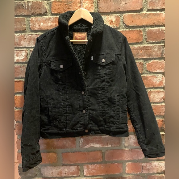 Corduroy Levi’s Black Jacket - Picture 1 of 6